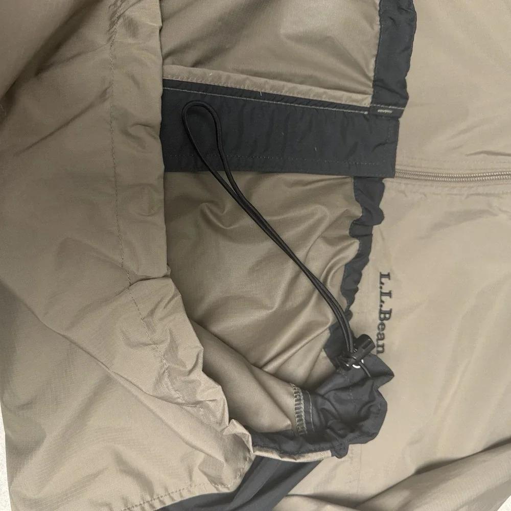 L.L. Bean Outdoors Windbreaker Jacket Men Large Brown Black Full Zip Lightweight - Picture 4 of 8